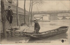 Inondations 1910 Paris Embarcadere
