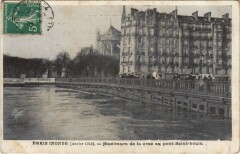 Inondations 1910 Paris Pont Saint-Louis