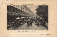 Paris Au Bon Marche Depart des Voitures de livraison
