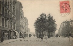 Carte postale ancienne Rue des Entrepreneurs et rue Linois
                                                                     à Paris 15e
                                