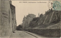Carte postale ancienne Montmartre - La Rue Cortot
                                                                     à Paris 18e
                                