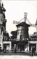 Carte postale ancienne Le Moulin Rouge
                                                                     à Paris 18e
                                