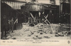 Paris Les Zeppelins sur Paris effet d'une bombe