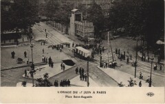 Paris Orage du Juin 1914 Place Saint-Augustin