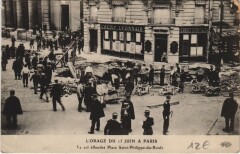 Paris Orage du Juin 1914 Place Saint-Philippe-du-Roule