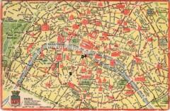 Paris carte, map