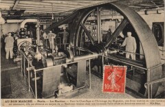 Carte postale ancienne Au Bon Marché Paris 9e Les Machines
                                                                     à Paris 7e
                                