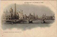 Paris Expo 1900 Perspective Pont Alexandre Iii