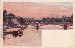 Paris la Seine Litho
