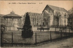 Place Dupleix - Eglise Saint-Léon à Paris 15e