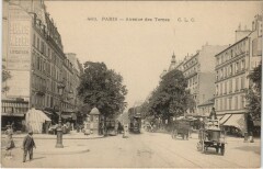 Carte postale ancienne Avenue des Ternes
                                                                     à Paris 17e
                                