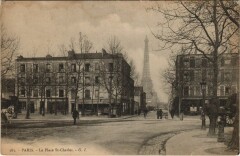 Carte postale ancienne La Place Saint-Charles
                                                                     à Paris 15e
                                