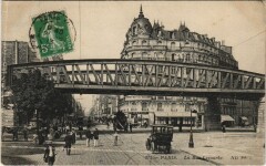 Carte postale ancienne La Rue Lecourbe
                                                                     à Paris 15e
                                