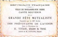 Ville de Boulogne-sur Seine - Carte Souvenir de la -
													92 Hauts de Seine
												
