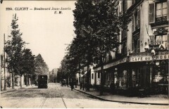 Carte postale ancienne Boulevard Jean-Jaurès
                                                                     à Clichy
                                