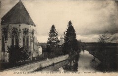 Nogent-le-Rotrou-Vue sur l'Huisne et l'Abside de l'Eglise à Nogent-le-Rotrou