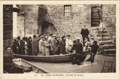 Mont-Saint-Michel-Arrivée en barque