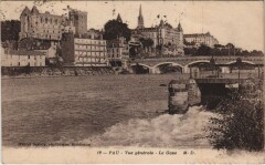 Pau - Vue générale Le Gave à Pau