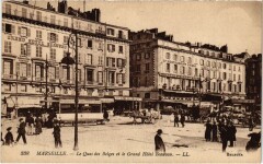 Marseille - Le Quai des Belges et le Grand Hotel Beauvau à Marseille