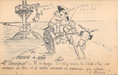 Le Passage Du Goa - Cpa Illustrateur
