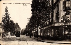 Carte postale ancienne Boulevard Jean-Jaurès
                                                                     à Clichy
                                