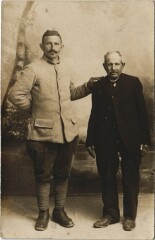 Carte photo Chaulnes father and son à Chaulnes