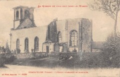 Nompatelize - L'Eglise Bombardee Et Incendiee à Nompatelize