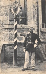 Schlucht - Gendarme Allemand Au Poteau Frontiere