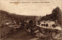 Sainte-Catherine sous Riverie - Vue générale et Route de Mornant à Mornant