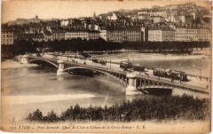 Lyon - Pont Morand - Quai Saint-Clair et Coteau de la Croix-Rousse à Lyon