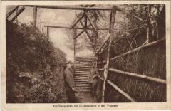 Guerre Schützengraben mit Grabensperre
