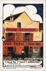 Carte postale ancienne Chez la Mère Catherine - restaurant
                                                                     à Paris 18e
                                
