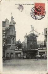 Carte postale ancienne Le Moulin Rouge
                                                                     à Paris 18e
                                