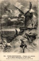 Moulin de la Galette sur la Butte Montmartre au XVe siècle à Paris 18e