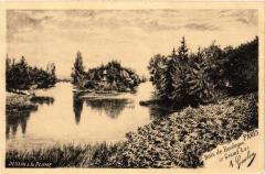 Carte postale ancienne Bois de Boulogne - Le Grand Lac
                                                                     à Paris 16e
                                