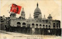Vue du Sacré-Coeur, du côté du Réservoir, la Basilique terminée à Paris 18e