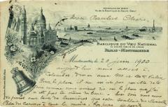 Carte postale ancienne Panorama de Paris - Vu de la Basilique du Sacré-Coeur
																	 à Paris 18e
								