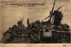 Carte postale ancienne Bal du Moulin de la Galette en 1850
                                                                     à Paris 18e
                                