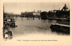Paris 6e Paris-La Seine, vue prise du Pont des Saints-Péres à Paris 6e
