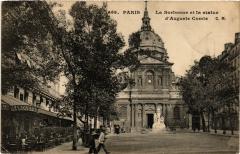 Paris 5e-La Sorbonne et la statue d'Auguste Comte -
																					75005 Paris 5e
																			