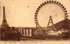 La Grande Roue et la Tour Eiffel à Paris 15e