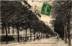 Carte postale ancienne Boulevard Pasteur, à la hauteur du Lycée Buffon
                                                                     à Paris 15e
                                
