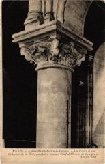 Paris 5e-Eglise Saint Julien le Pauvre-Un Pivier d'une Colonne à Paris 5e