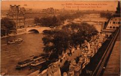 Paris Perspective sur le Louvre et la Seine