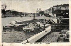 Carte postale ancienne Les Bords de la Seine
                                                                     à Paris 4e
                                
