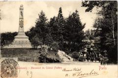 Carte postale ancienne Parc Montsouris - Monument du Colonel Flatters
                                                                     à Paris 14e
                                