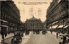 Paris 2e-Avenue et le Théátre de l'Opéra à Paris 2e