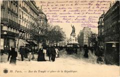 Paris 10e - Rue du Temple et place de la Republique à Paris 10e