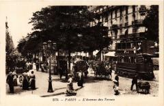 Carte postale ancienne L'Avenue des Ternes
                                                                     à Paris 17e
                                