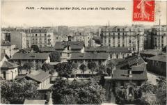 Carte postale ancienne Vue Générale de l'Hôpital Saint-Joseph et du Quartier Didot
                                                                     à Paris 14e
                                